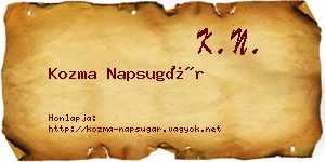 Kozma Napsugár névjegykártya